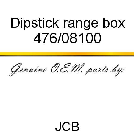 Dipstick, range box 476/08100