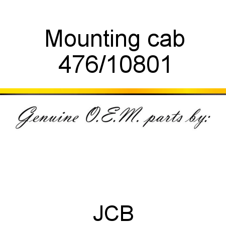 Mounting, cab 476/10801