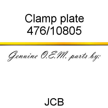Clamp, plate 476/10805