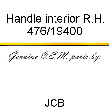 Handle, interior R.H. 476/19400