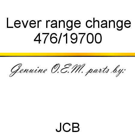 Lever, range change 476/19700