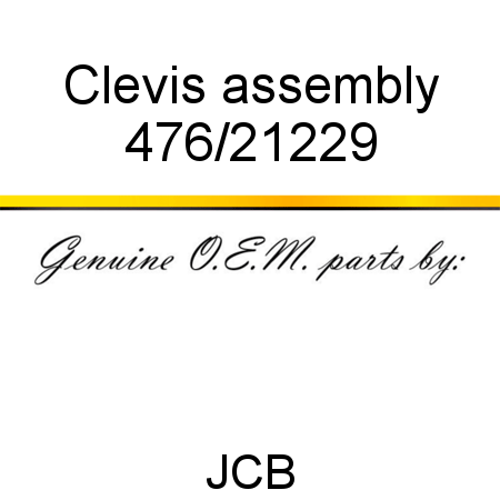 Clevis, assembly 476/21229