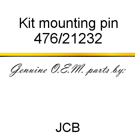 Kit, mounting pin 476/21232