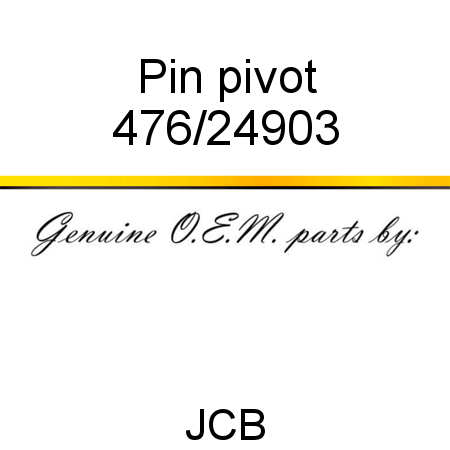 Pin, pivot 476/24903