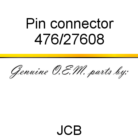 Pin, connector 476/27608