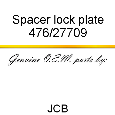Spacer, lock plate 476/27709