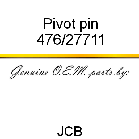 Pivot, pin 476/27711