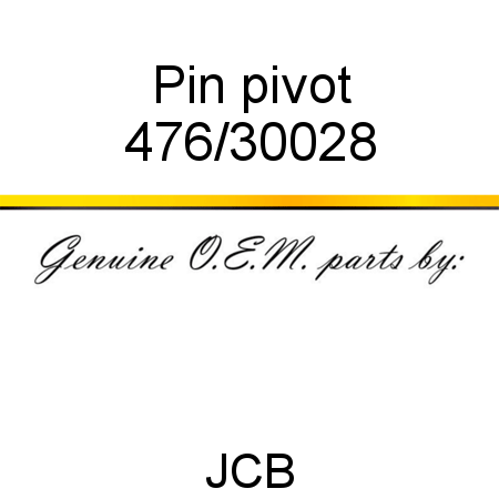 Pin, pivot 476/30028