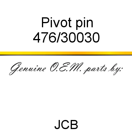 Pivot, pin 476/30030