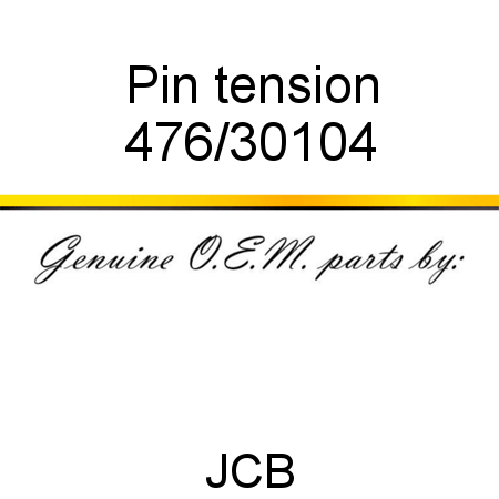 Pin, tension 476/30104