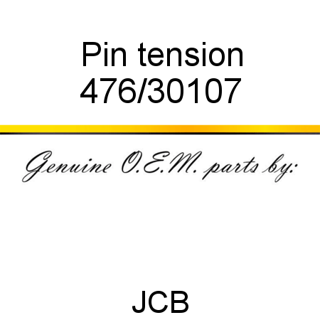 Pin, tension 476/30107