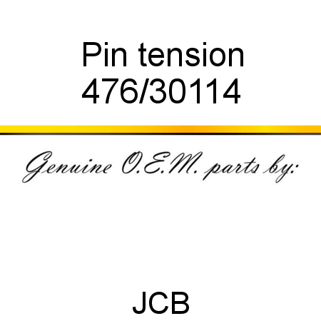 Pin, tension 476/30114