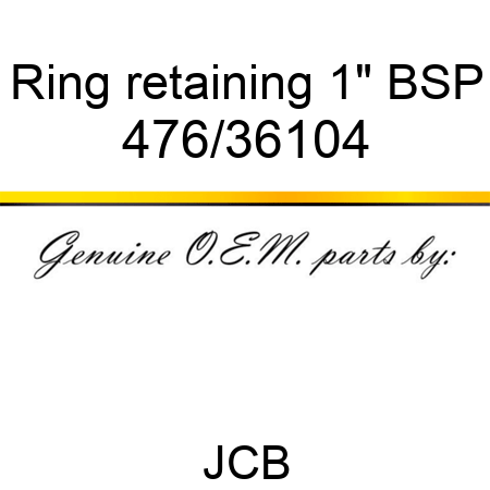 Ring, retaining 1