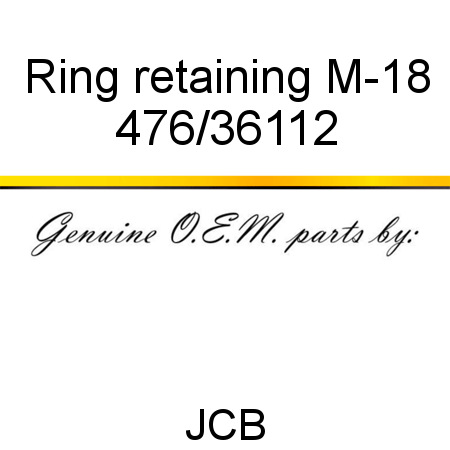 Ring, retaining M-18 476/36112