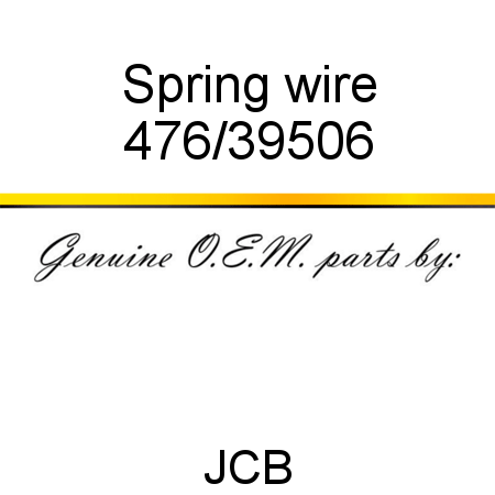 Spring, wire 476/39506