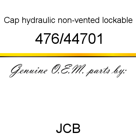 Cap, hydraulic, non-vented, lockable 476/44701