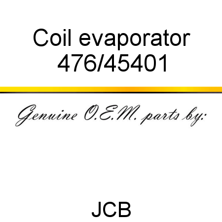 Coil, evaporator 476/45401