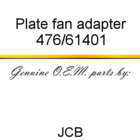 Plate, fan adapter 476/61401