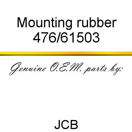 Mounting, rubber 476/61503