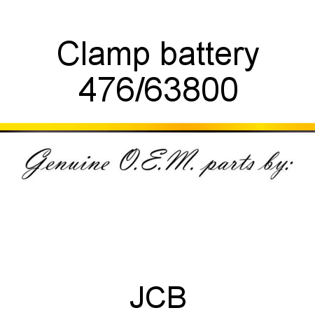 Clamp, battery 476/63800