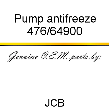 Pump, antifreeze 476/64900