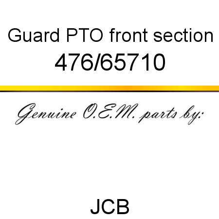 Guard, PTO front section 476/65710