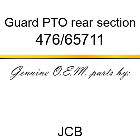 Guard, PTO rear section 476/65711