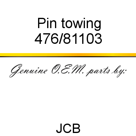 Pin, towing 476/81103