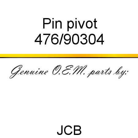 Pin, pivot 476/90304
