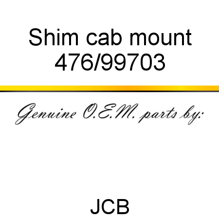 Shim, cab mount 476/99703