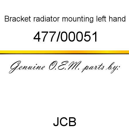 Bracket, radiator mounting, left hand 477/00051