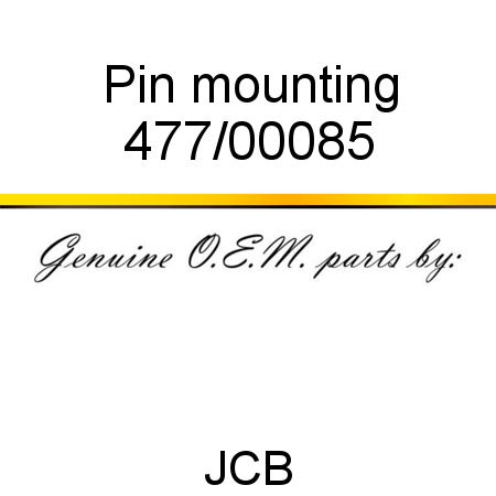 Pin, mounting 477/00085