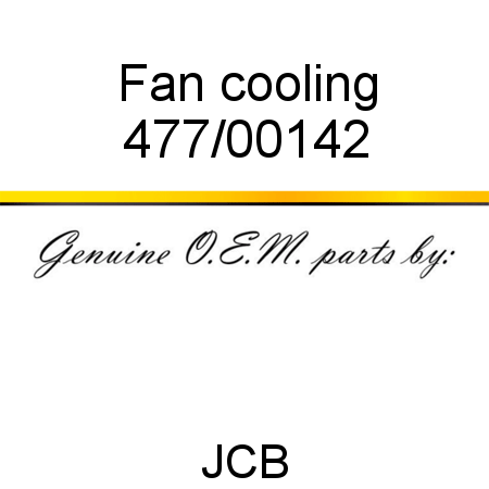 Fan, cooling 477/00142