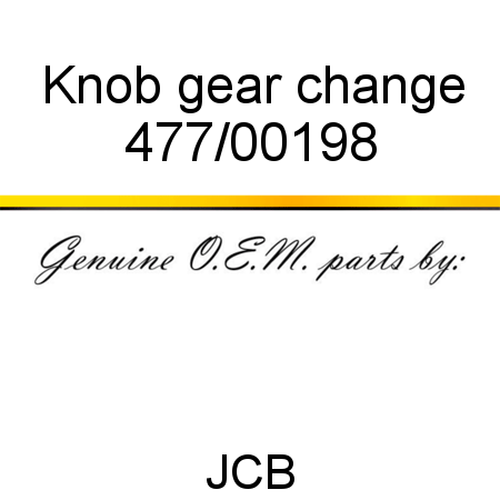 Knob, gear change 477/00198