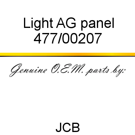 Light, AG panel 477/00207