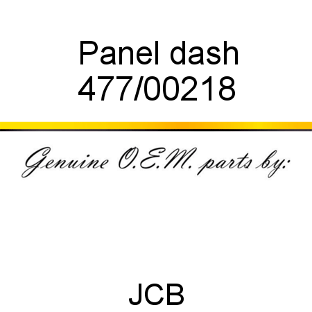 Panel, dash 477/00218