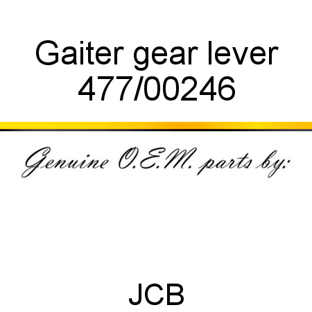 Gaiter, gear lever 477/00246