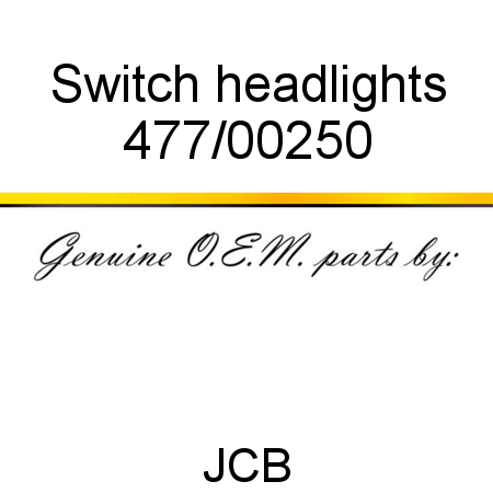 Switch, headlights 477/00250