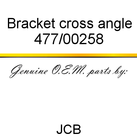 Bracket, cross angle 477/00258