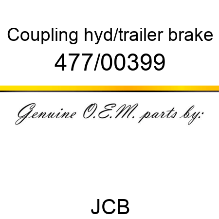 Coupling, hyd/trailer brake 477/00399