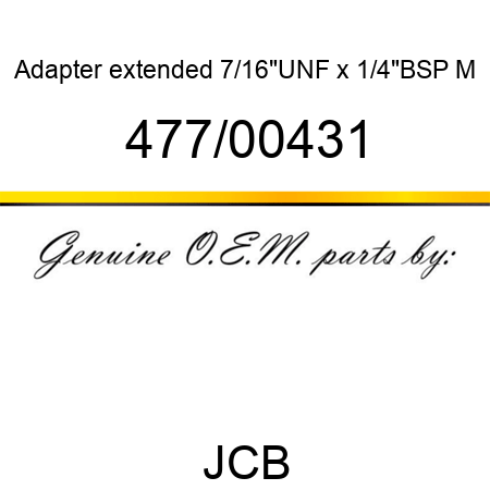 Adapter, extended, 7/16
