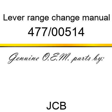 Lever, range change, manual 477/00514