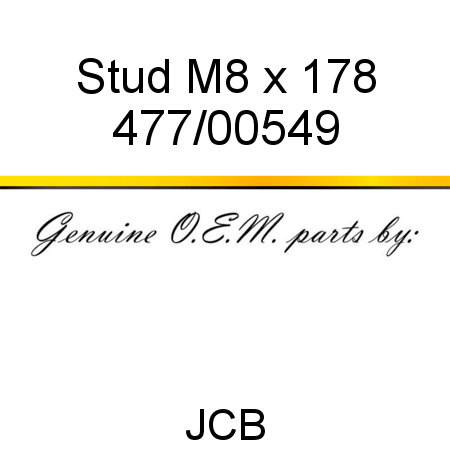 Stud, M8 x 178 477/00549