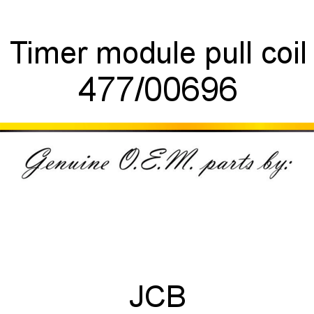 Timer, module, pull coil 477/00696