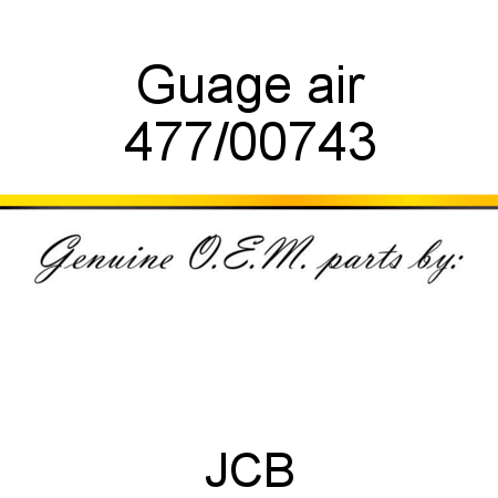 Guage, air 477/00743