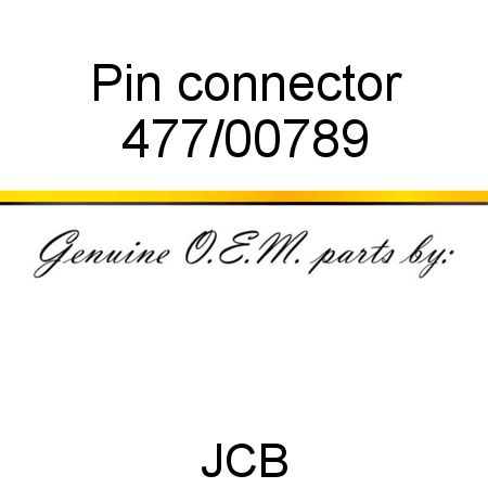 Pin, connector 477/00789