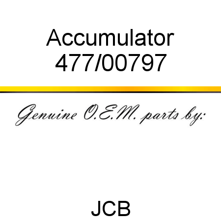 Accumulator 477/00797