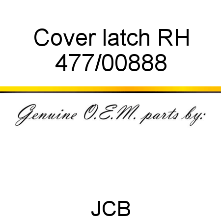 Cover, latch RH 477/00888