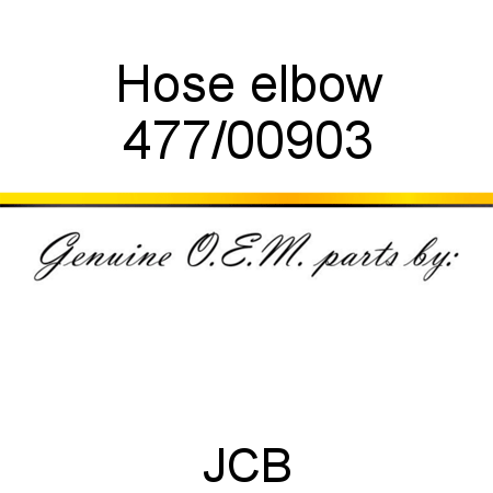 Hose, elbow 477/00903