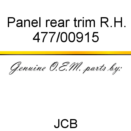 Panel, rear trim R.H. 477/00915